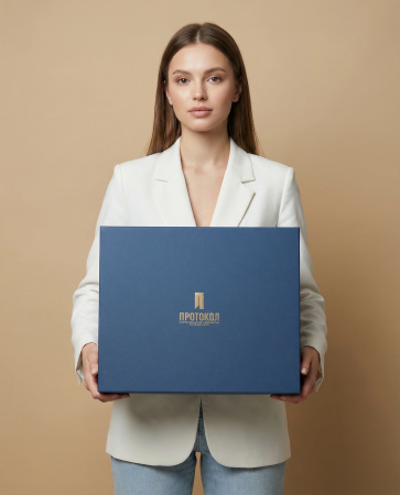  Фотография премиальная круглая подарочная коробка конструкции "крышка-дно"