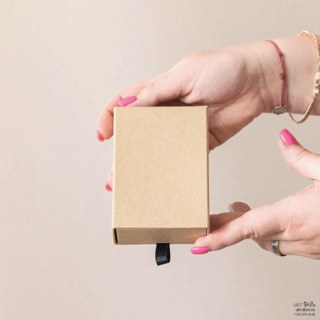 Крафтовый пенал 10×7×3.5 см под флакон  Фотография крафтовый пенал 10×7×3.5 см под флакон