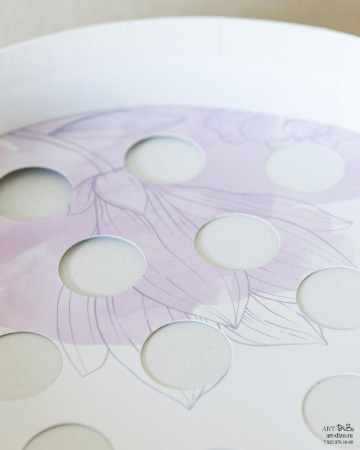 Коробка для конфет с накладкой/вставкой на коррекс