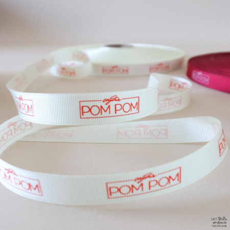  Фотография репсовые ленты 1.5 см с логотипом