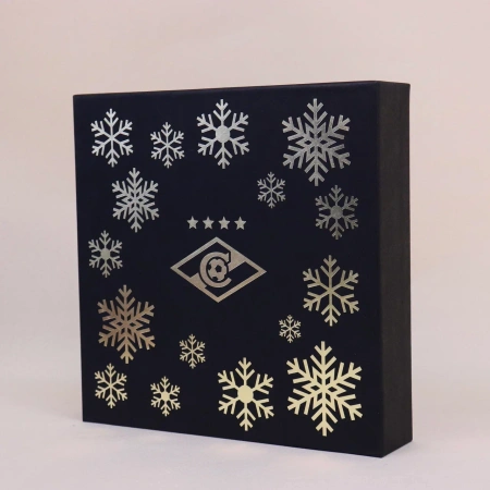  Фотография коробка пенал из переплетнного картона для корпаративных подарков