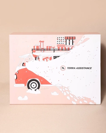  Фотография коробка на магнитах с ложементом к новому году