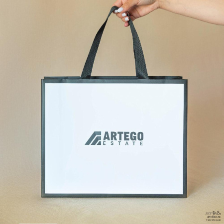  Фотография пакет 37×30×10 см с кантом на лентах