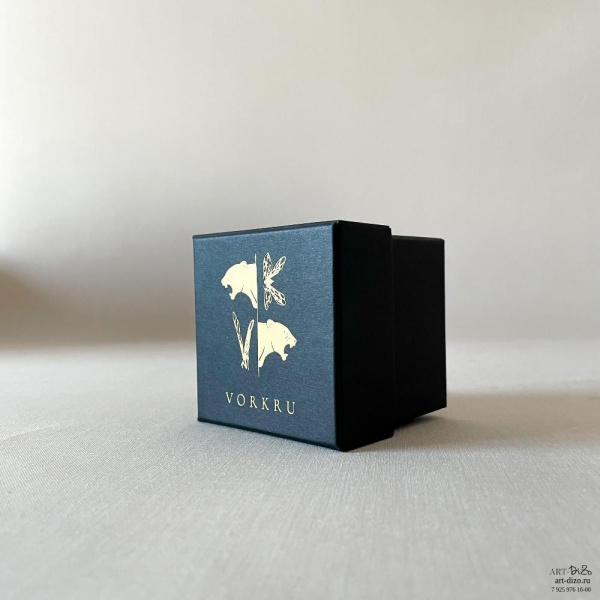 Купить оптом упаковку из переплётного картона в чёрной дизайнерской бумаге