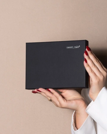  Фотография тонкая черная коробка для сувениров