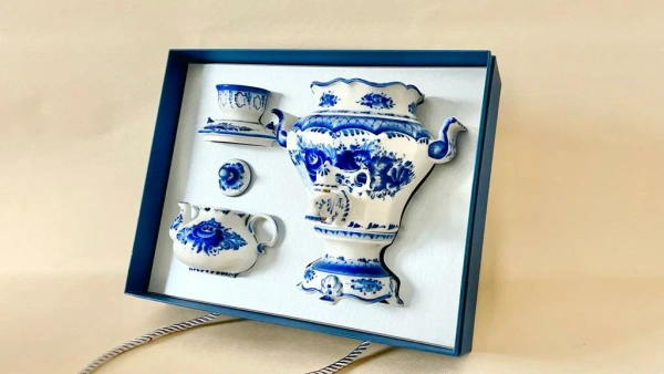 Фотография самовар "вечерок" с чайником (электрический) 