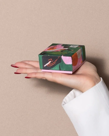  Фотография квадратная коробка крышка-дно с принтом на крышке