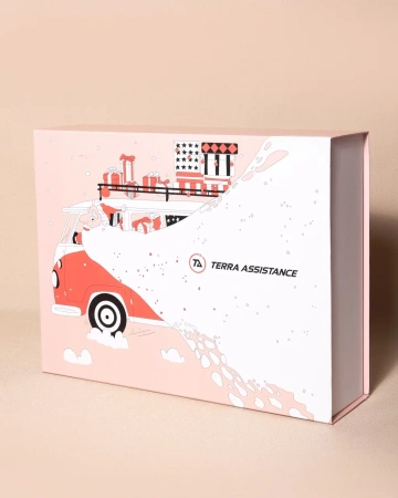  Фотография коробка на магнитах с ложементом к новому году