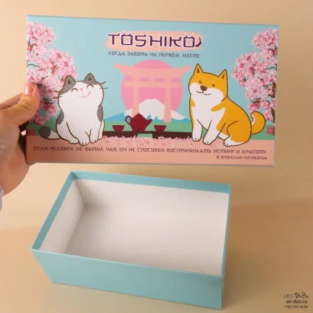  Фотография подарочная коробка крышка-дно для чайного набора